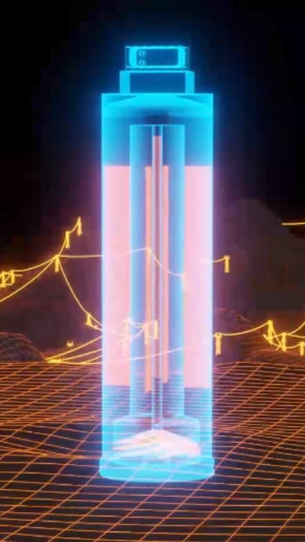A single Hydro Electric Tank cylinder rendering